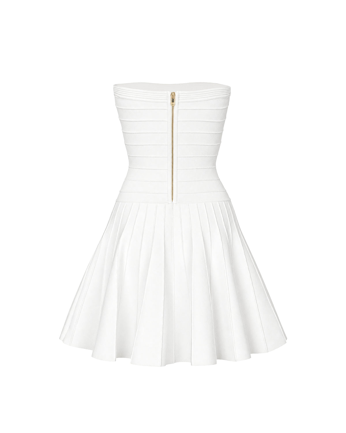 Retrofête White Strapless Mini Dress