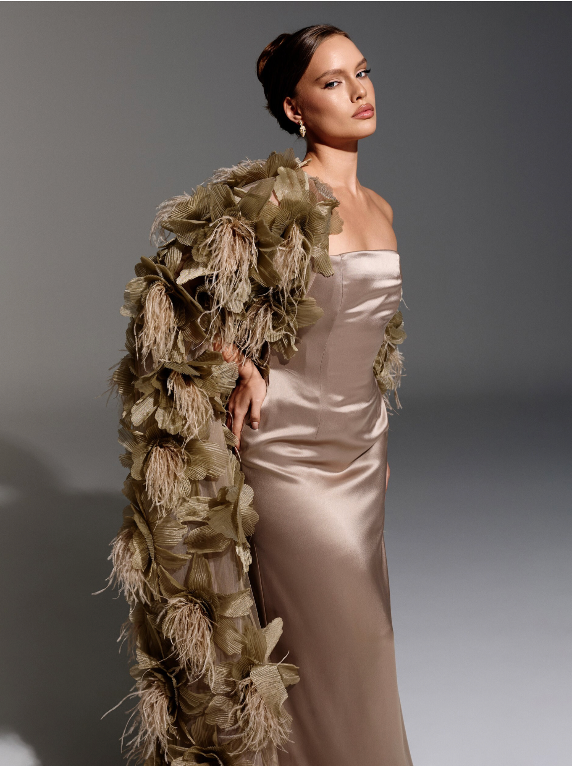 Ligth Brown Viscose Dress