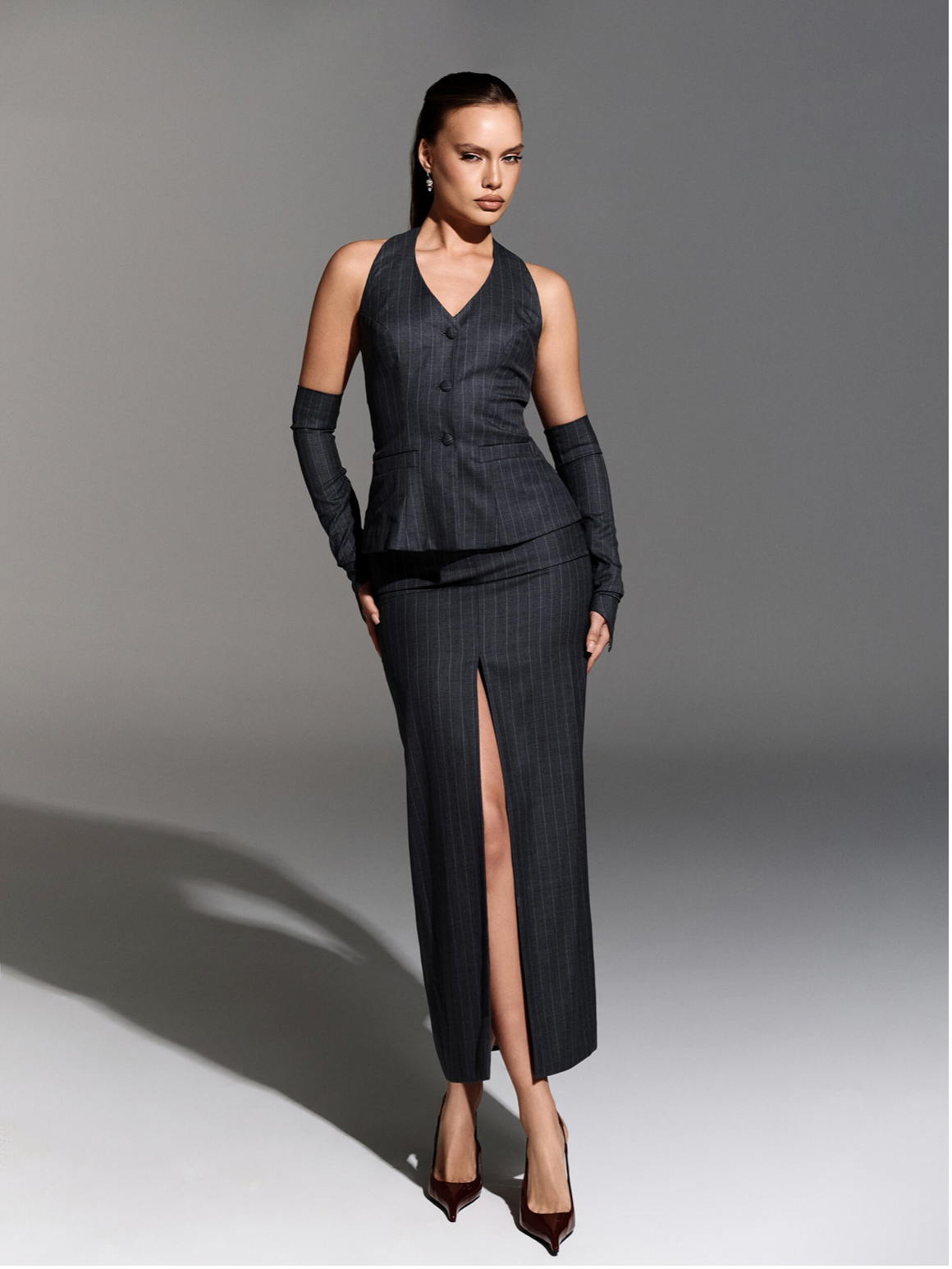 GREY 2 PIECE OFFICE STRIP SET
