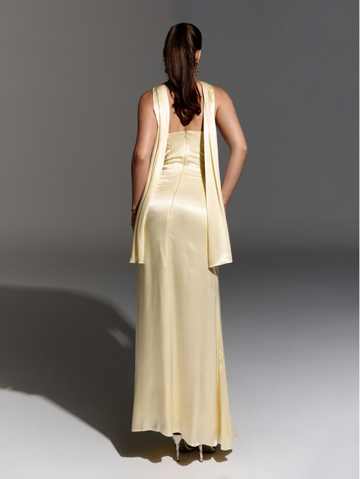 Long Viscose Yello Dress