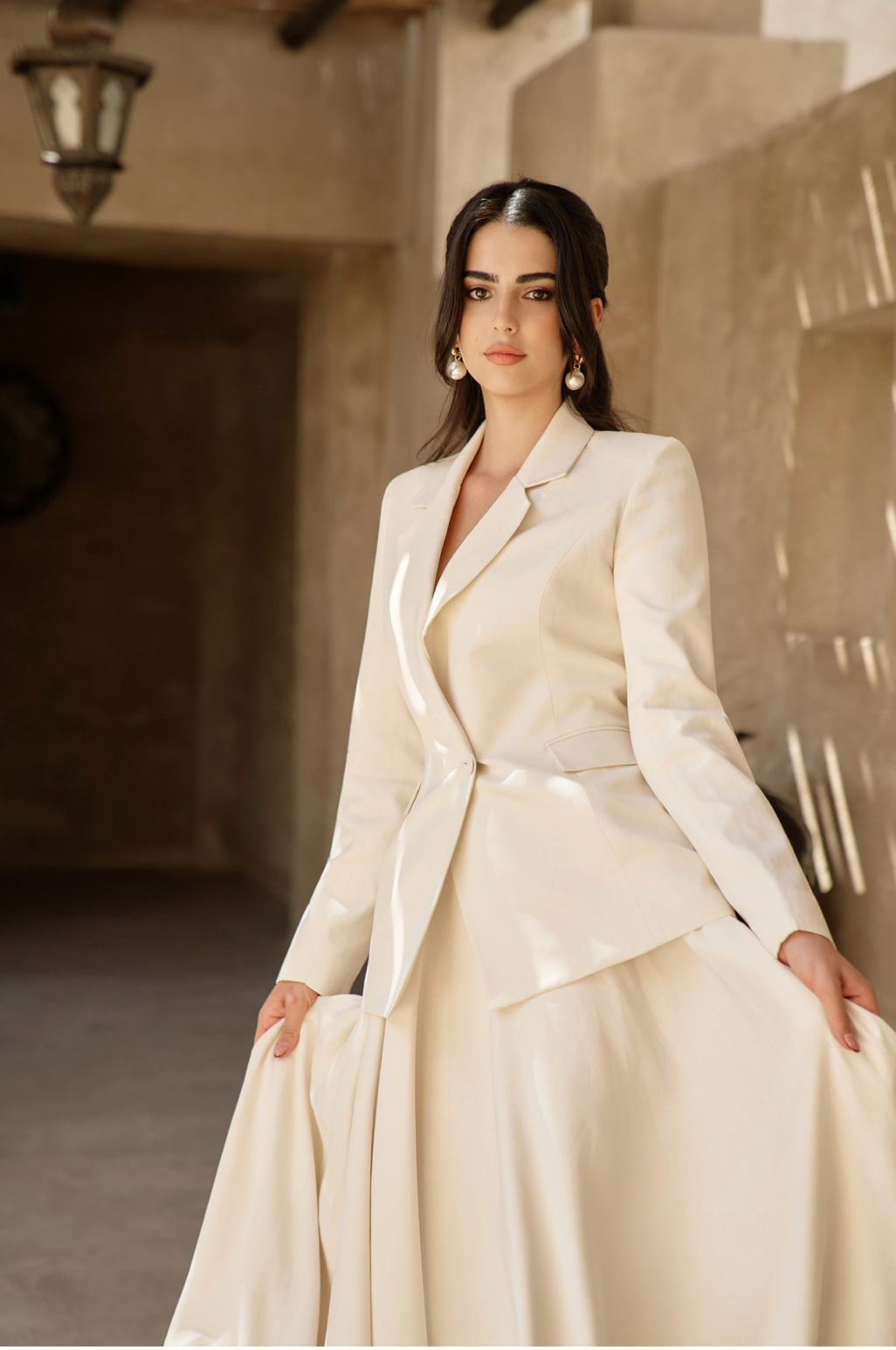 Ivory Long Skirt Set