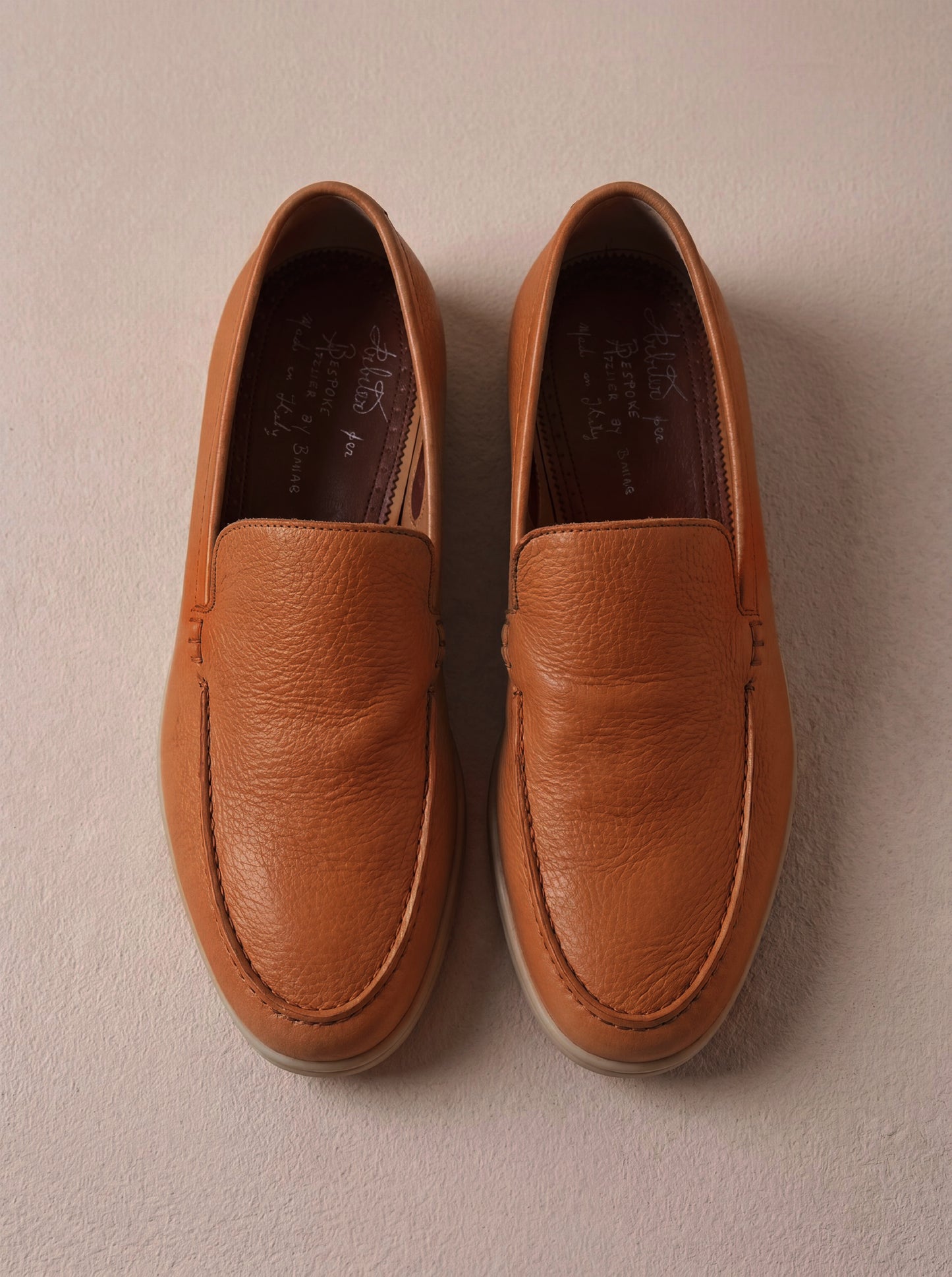 BESPOKE MEN'S SHOES ENRICO BRANDY LOAFERS