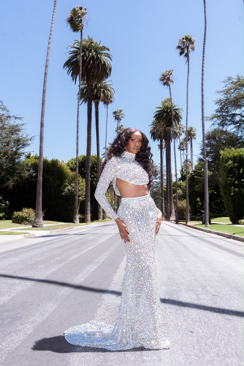 The Hand-Crystallized Two-Piece Gown