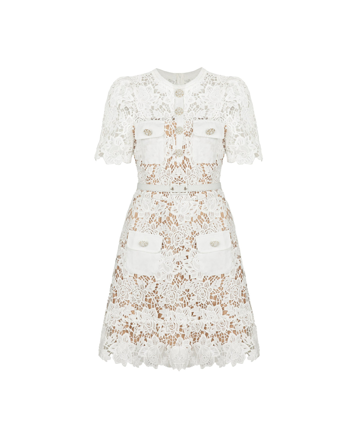 Lace Short Pocket Dress