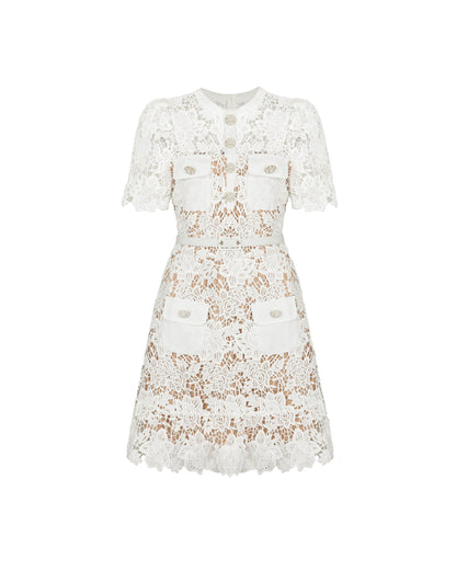 Lace Short Pocket Dress