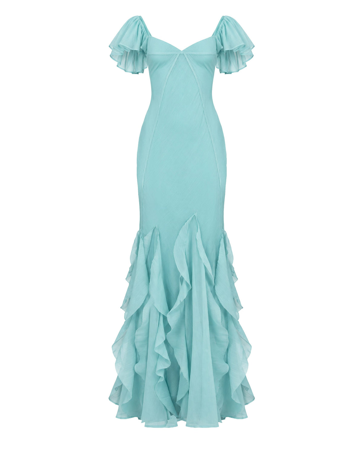 The Aqua Chiffon Dress