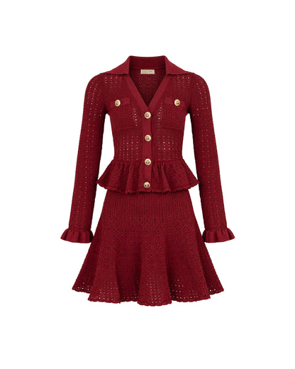 Midi Bordeaux Dress