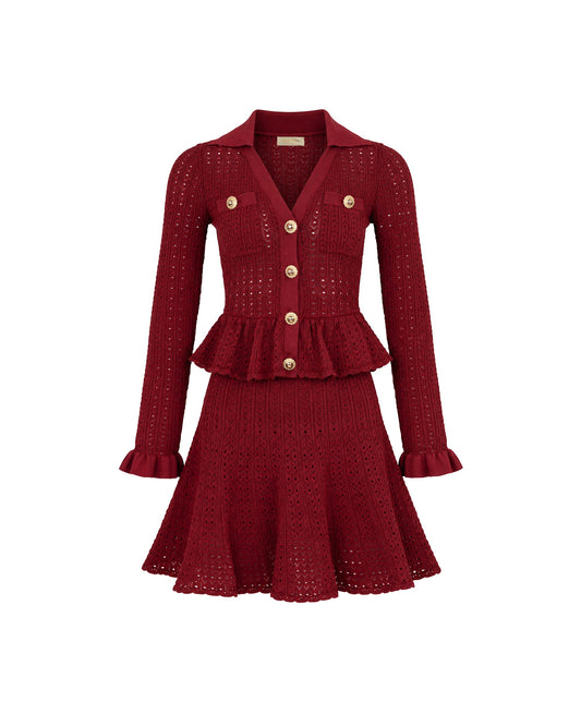 Midi Bordeaux Dress