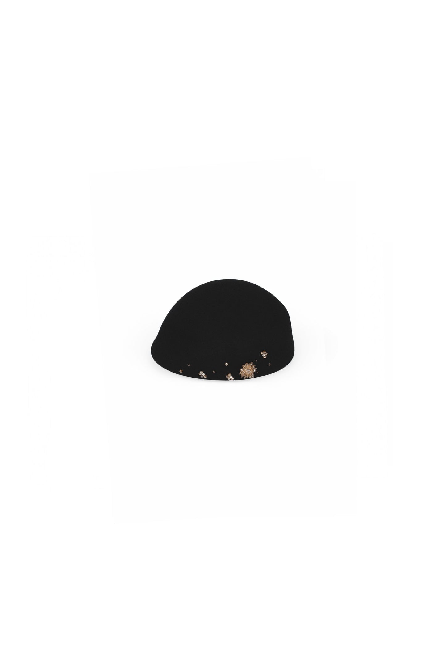 Crystal-Cluster Pillbox Hat