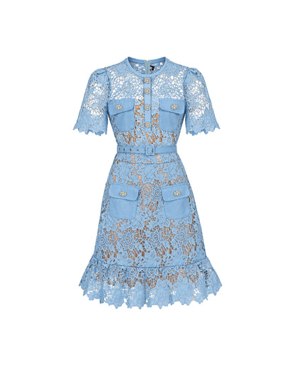 Lace Short Pocket Dress