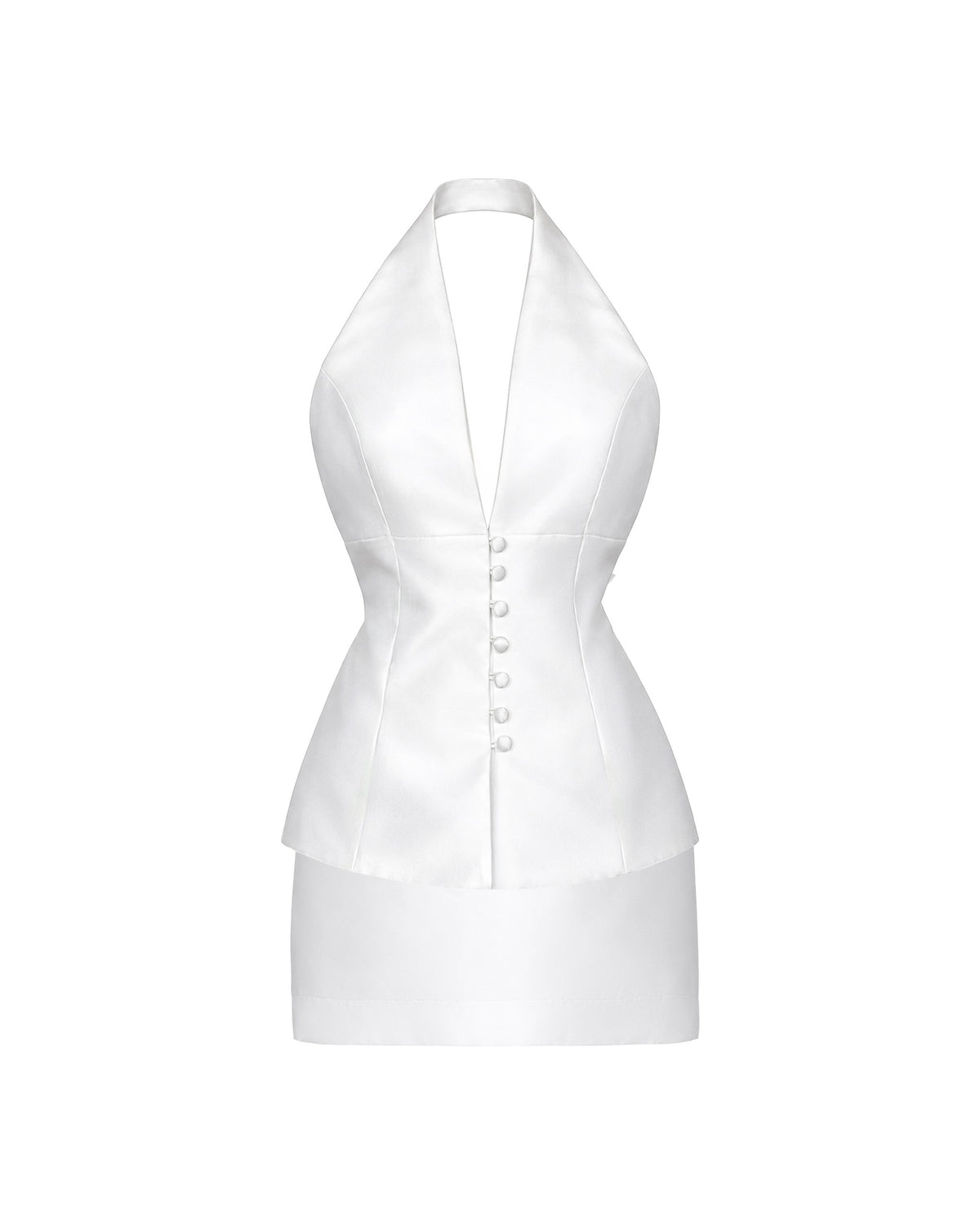 White Mikado Skirt Set