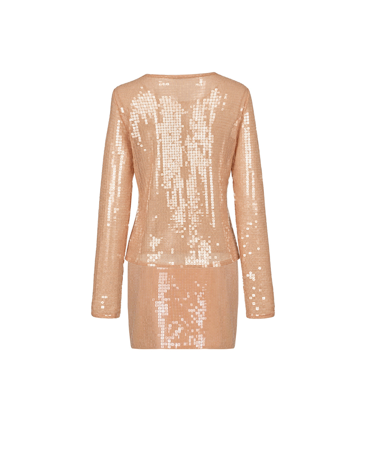 Sequin Champagne Skirt Set