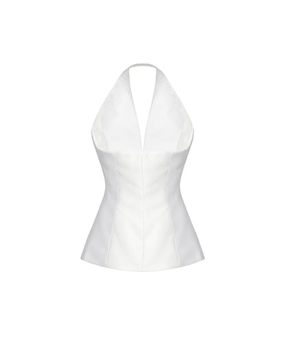White Mikado Skirt Set