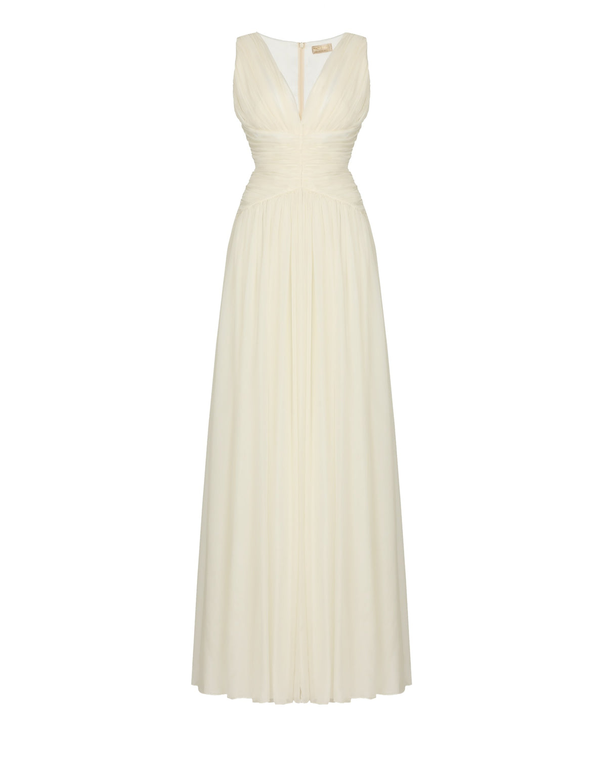 The Pleated Silk Chiffon Evening Gown