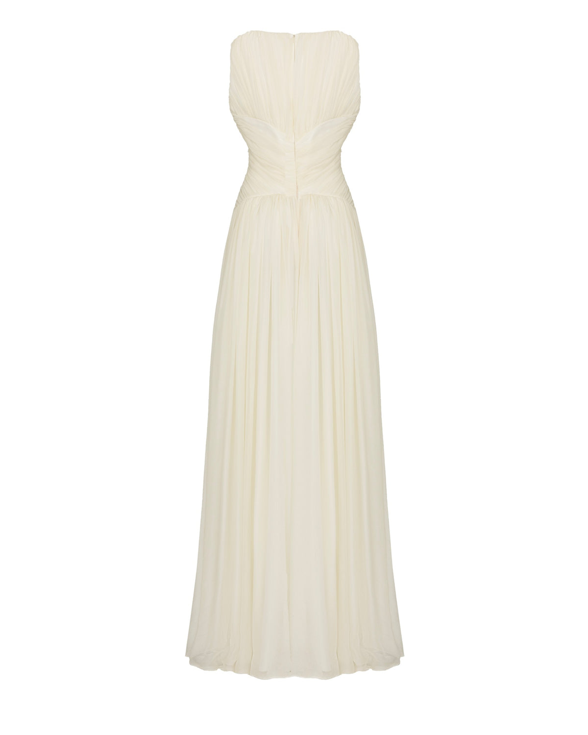 The Pleated Silk Chiffon Evening Gown