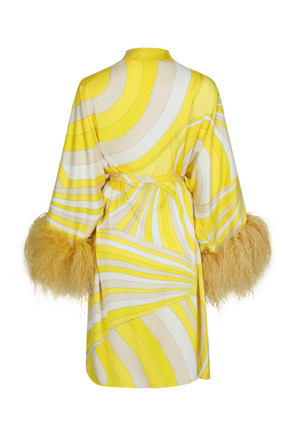 Yellow 2 piece Feather Set