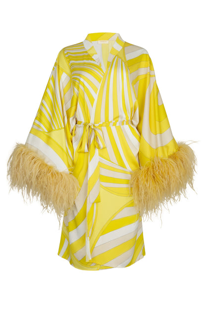 Yellow 2 piece Feather Set