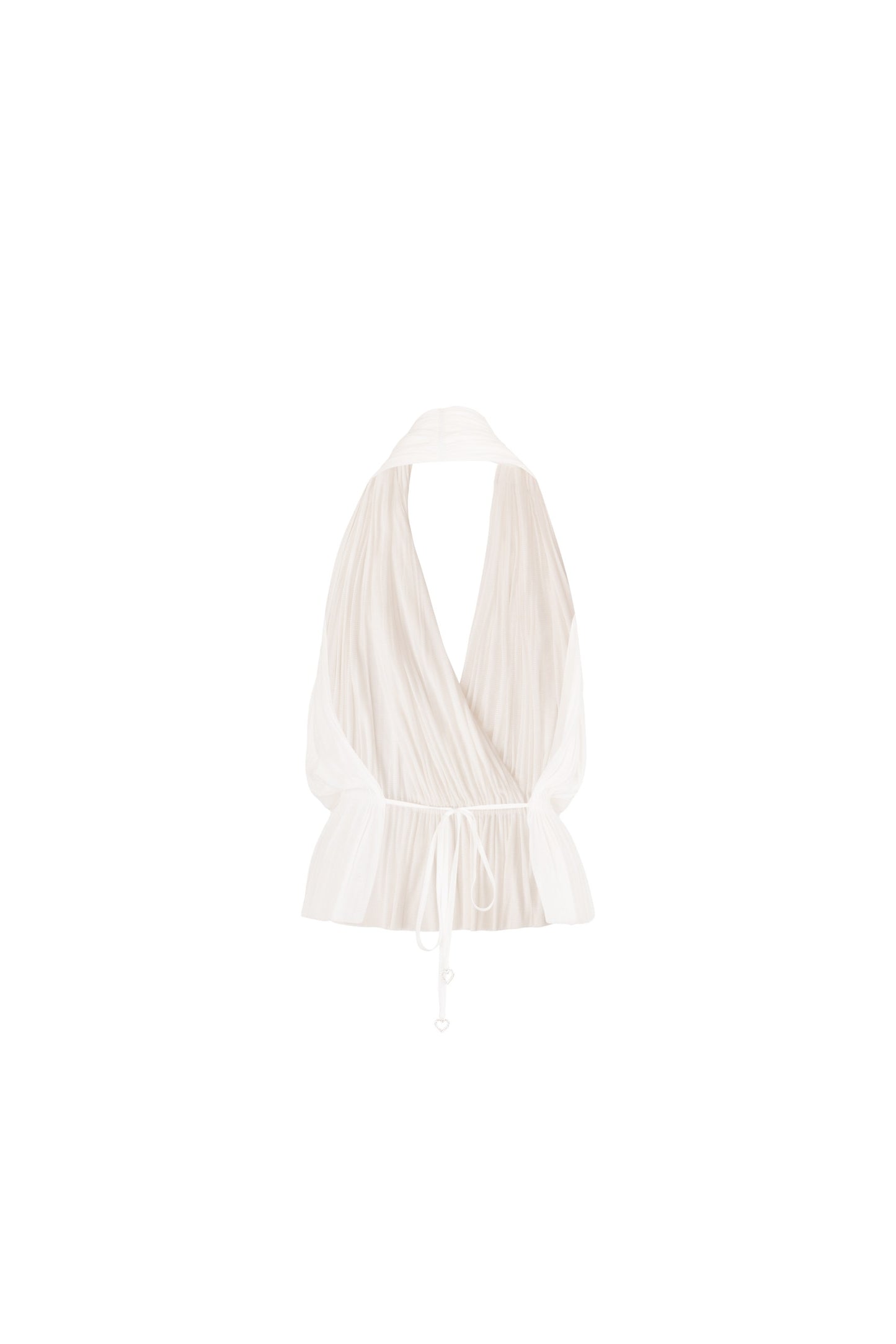 Pleated Halter Plunge Maxi set
