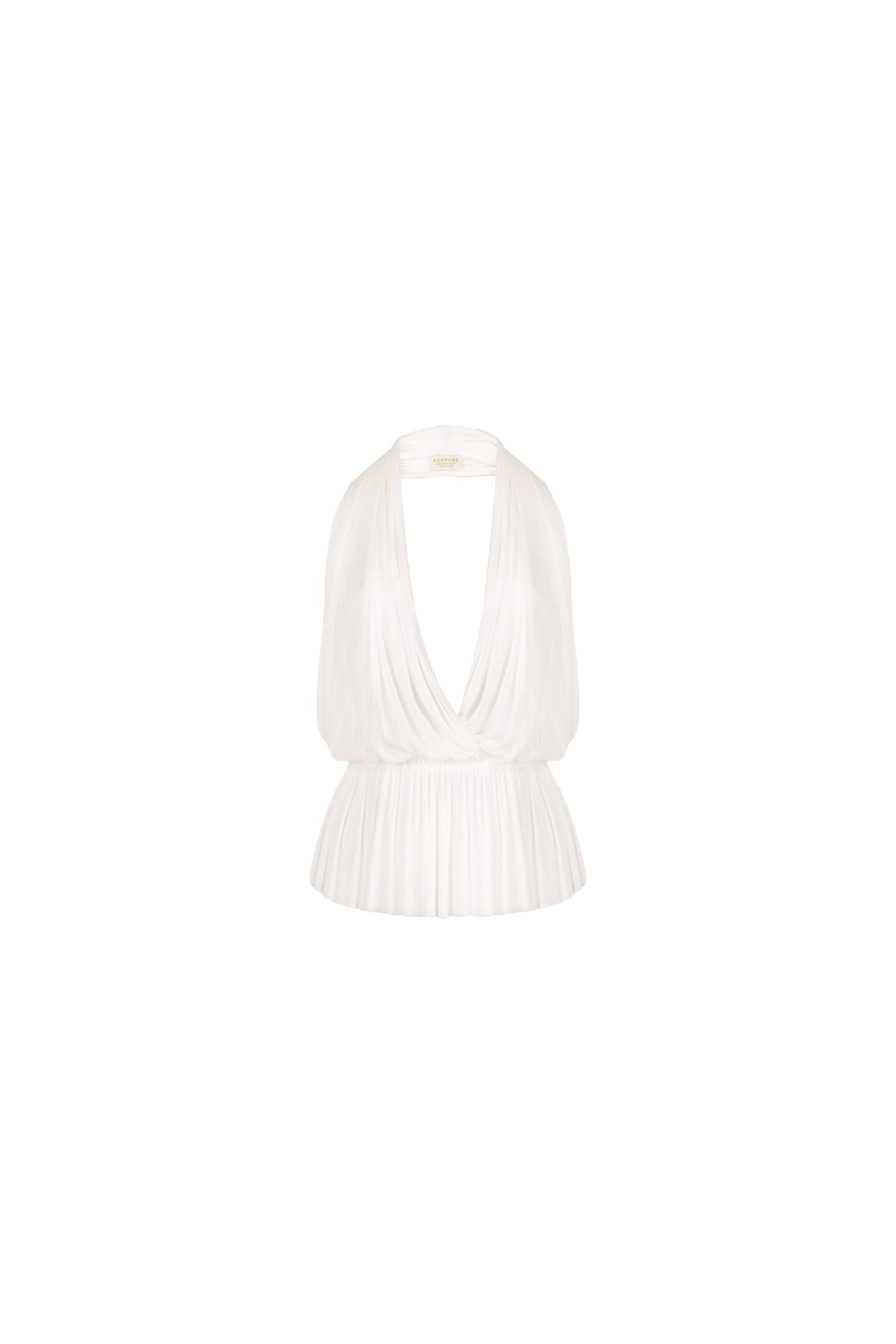 Pleated Halter Plunge Maxi set