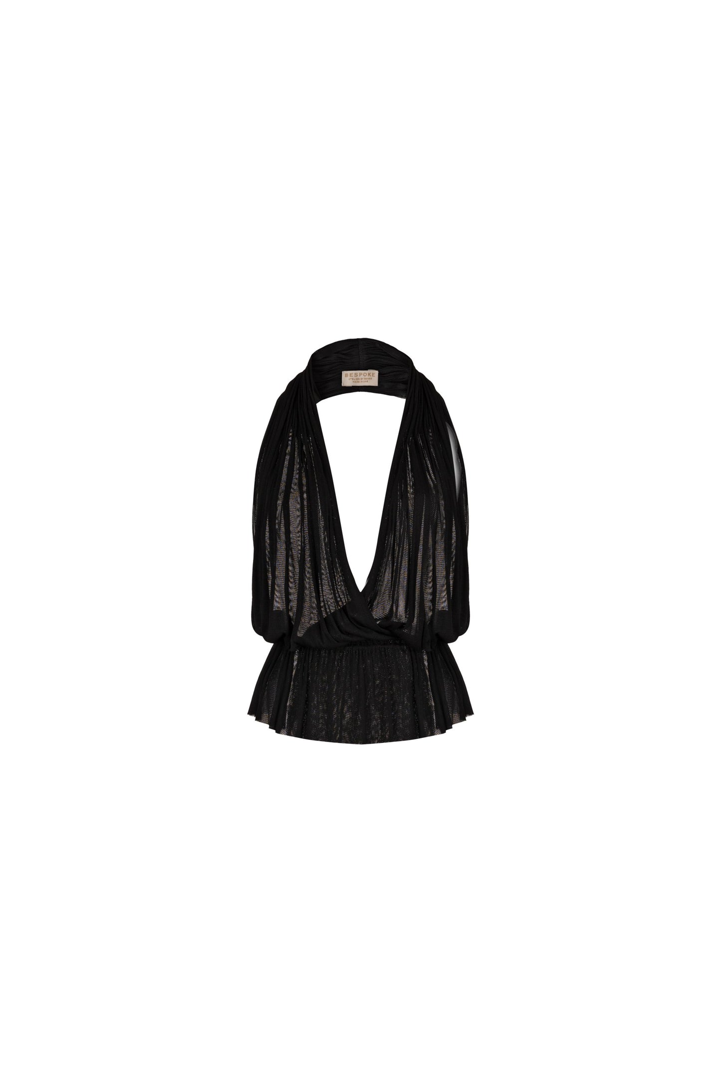 Pleated Halter Plunge Maxi set