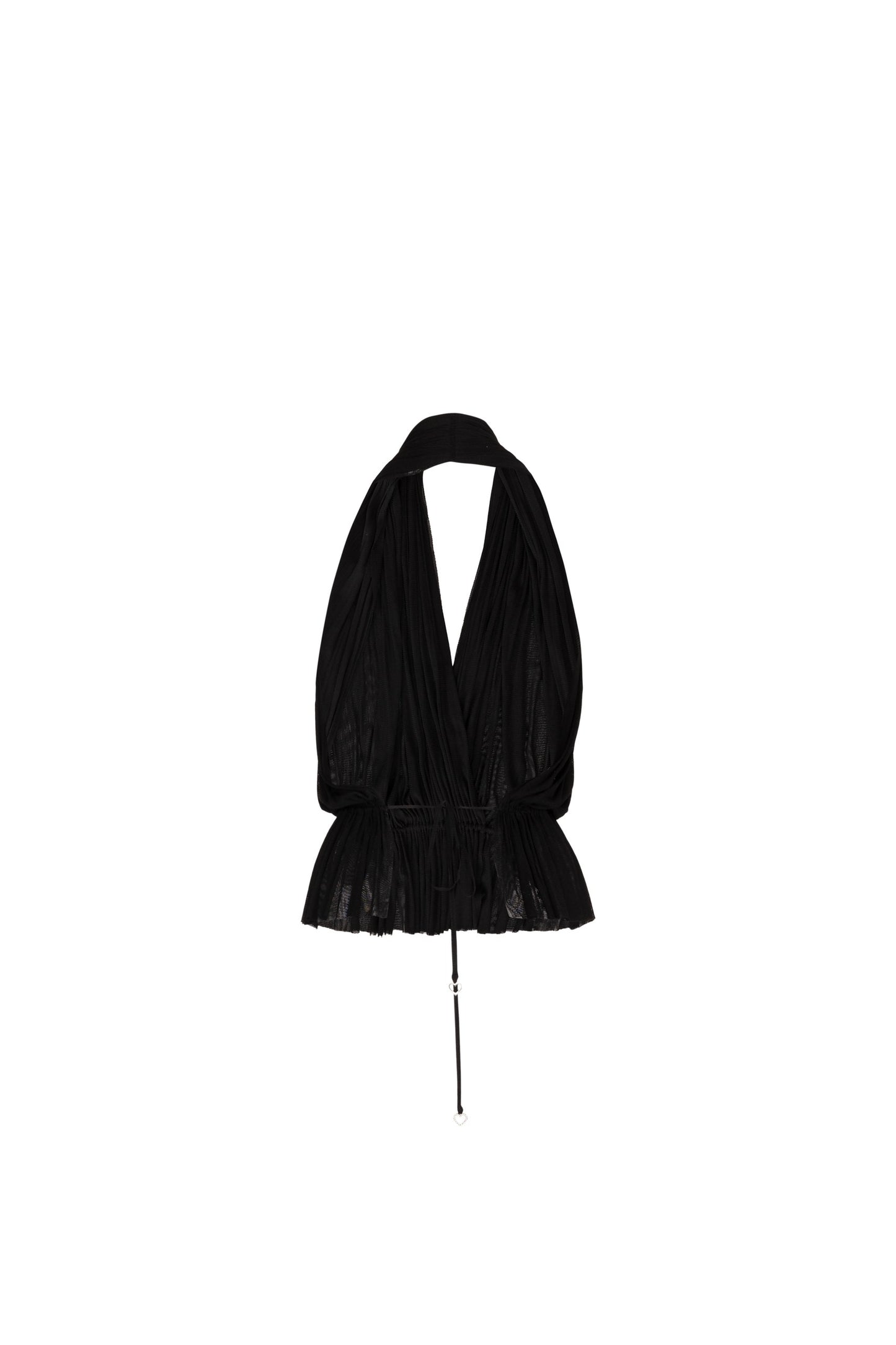 Pleated Halter Plunge Maxi set