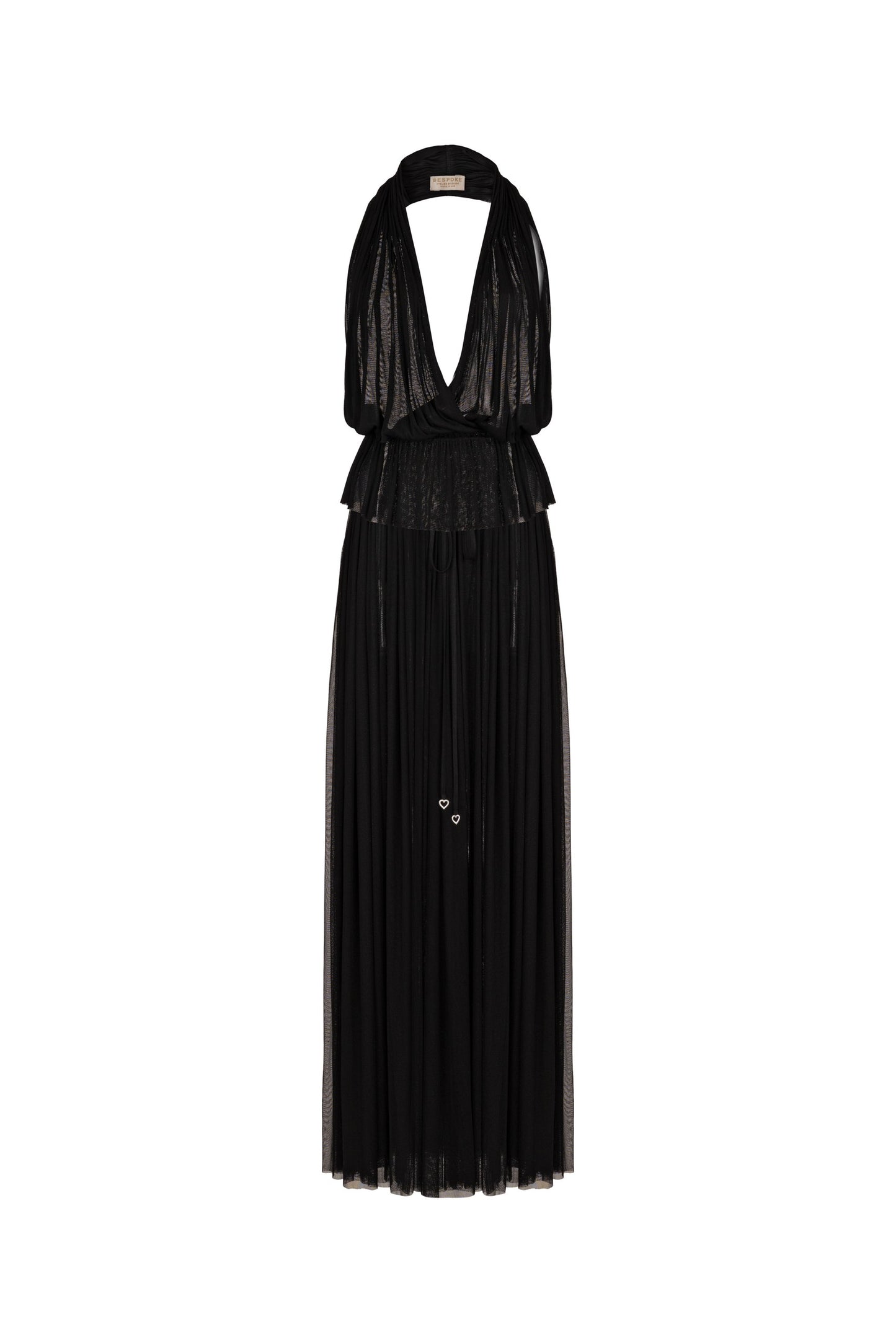 Pleated Halter Plunge Maxi set