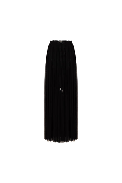 Pleated Halter Plunge Maxi set