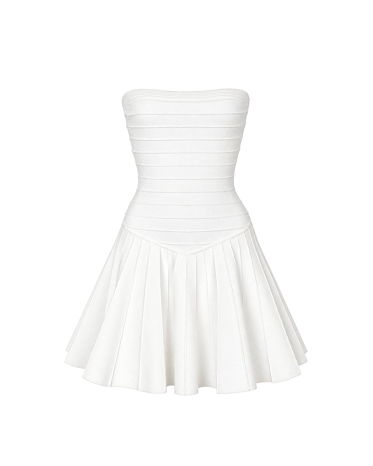 Retrofête White Strapless Mini Dress