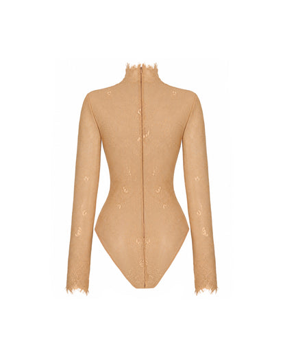 High-Neck Feathered Couture