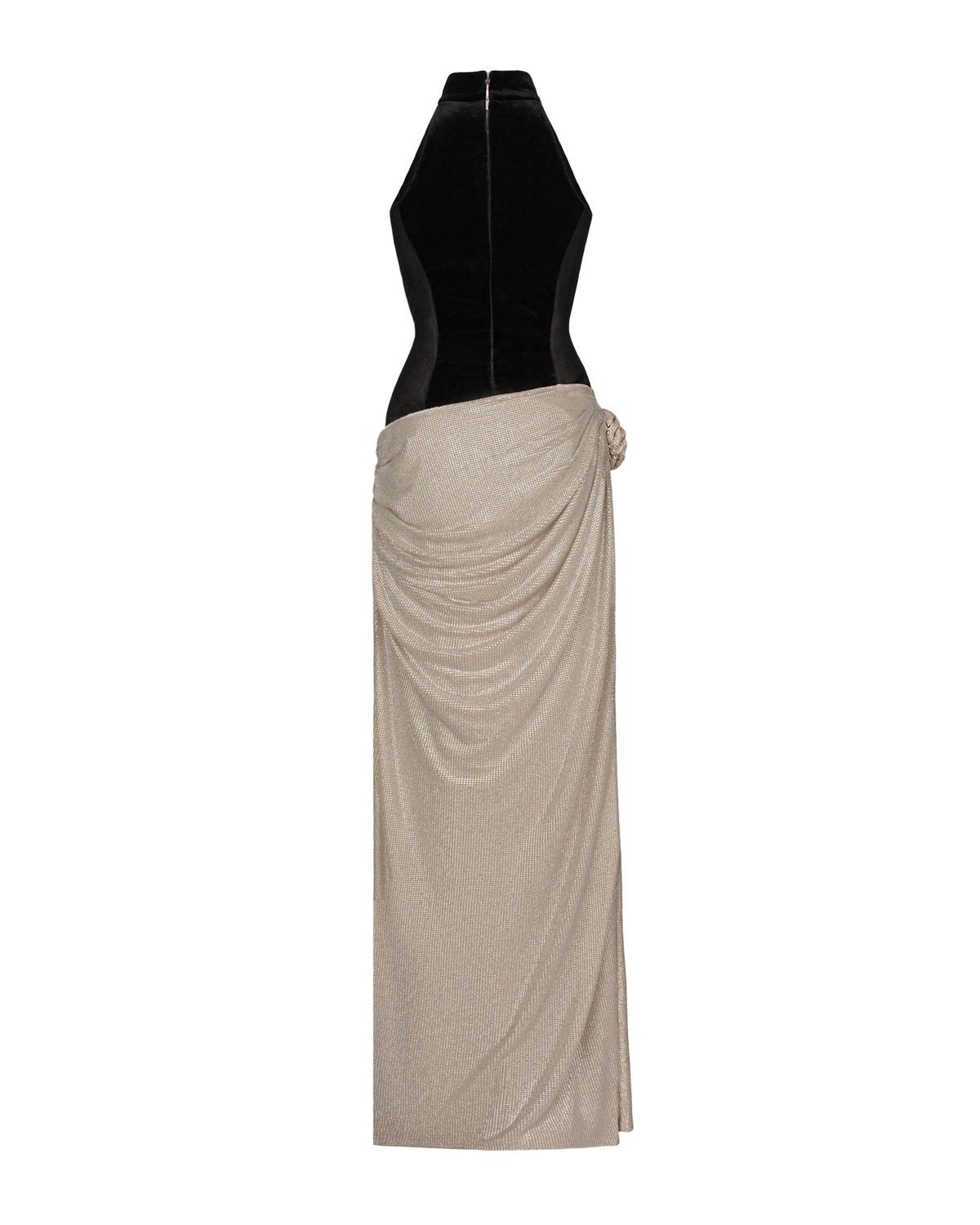 The Velvet & Draped Evening Gown