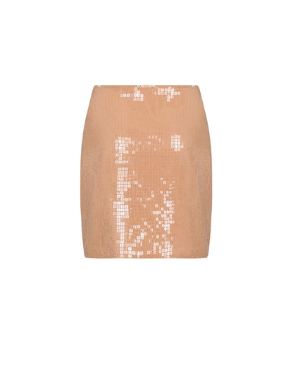 Sequin Champagne Skirt Set