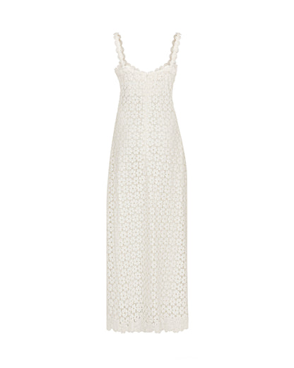 Waimari White Flowers Dress