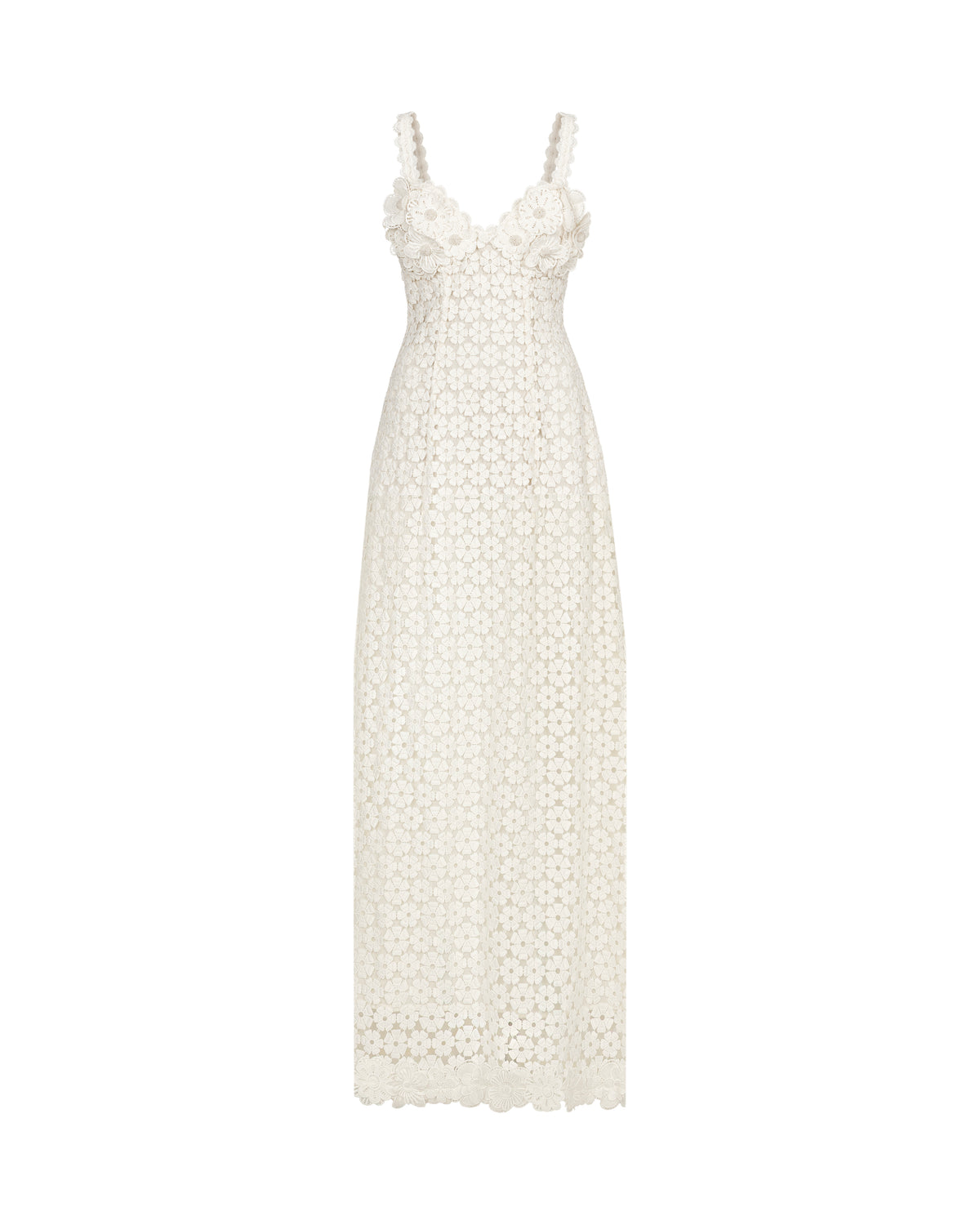 Waimari White Flowers Dress