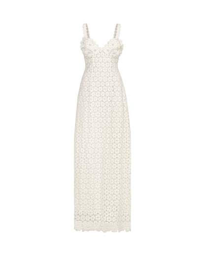 Waimari White Flowers Dress