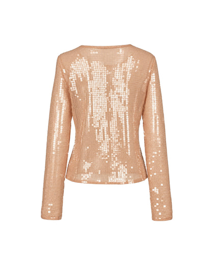 Sequin Champagne Skirt Set