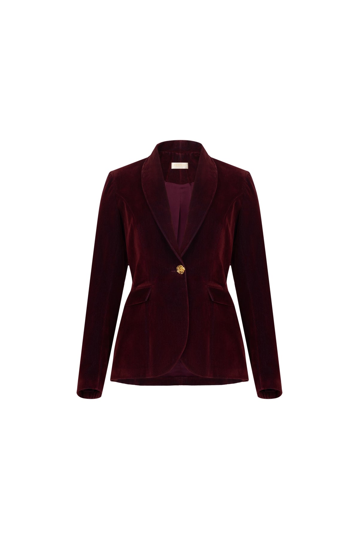 Women's Bordeaux Single-Button Jacket