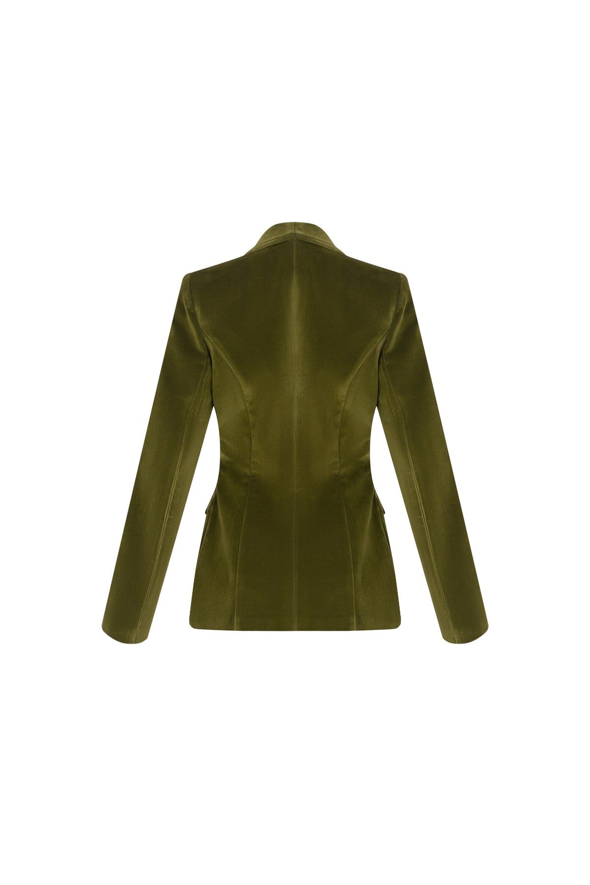Women's Olive Green Single-Button Jacket