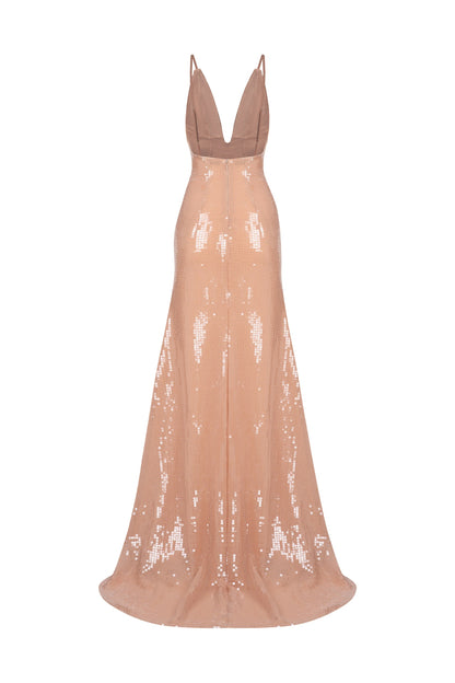 Champagne Sequin Gown
