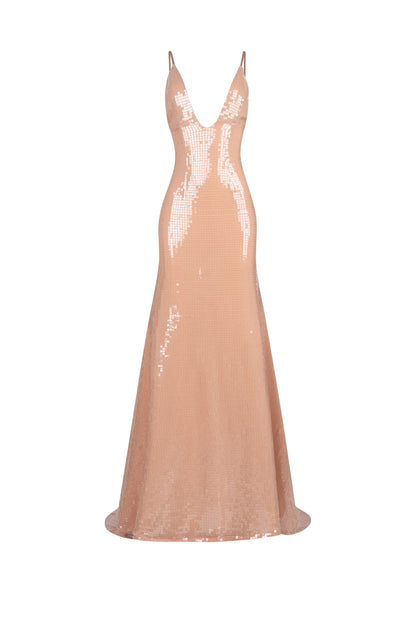 Champagne Sequin Gown