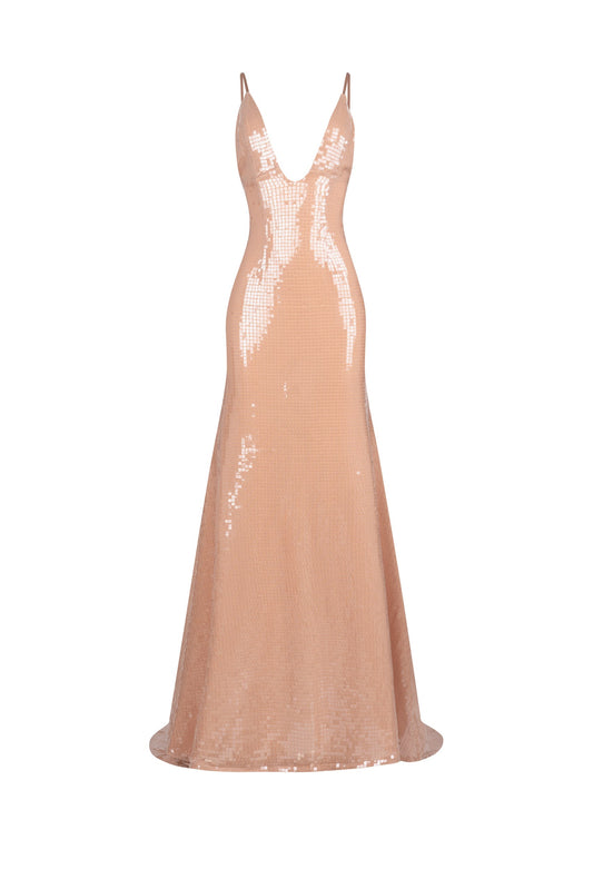 Champagne Sequin Gown