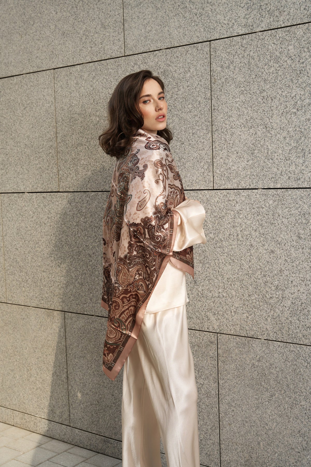 Ornate Paisley Silk Scarf