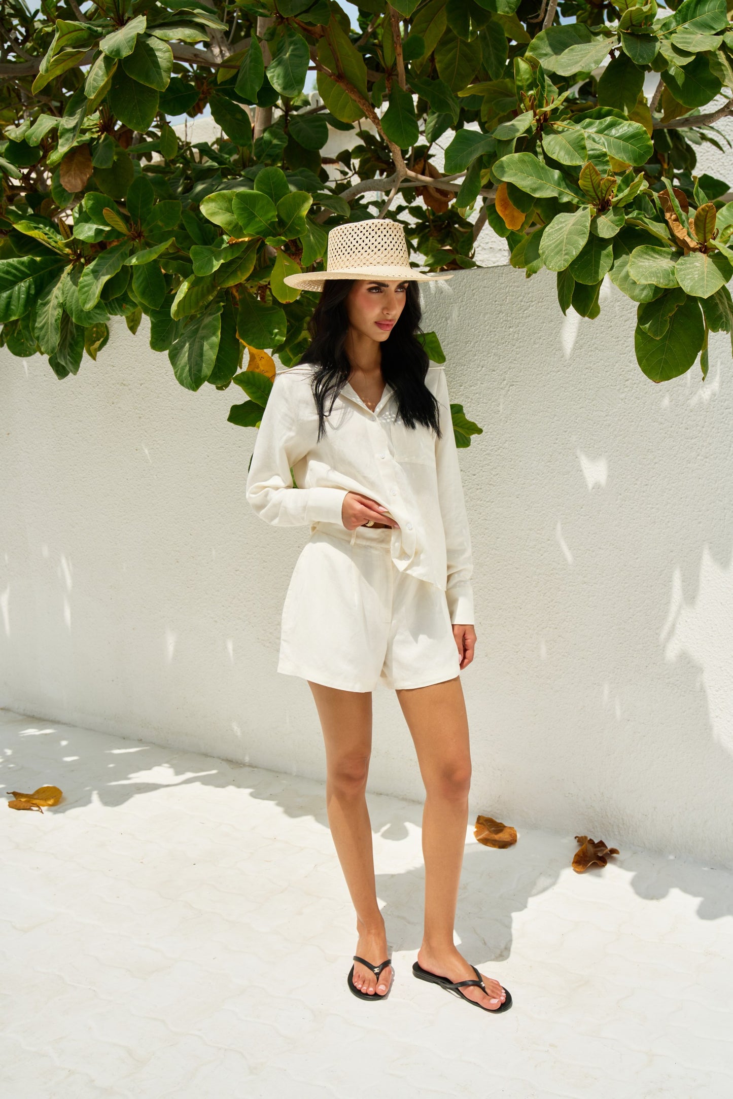 Linen Shorts Set