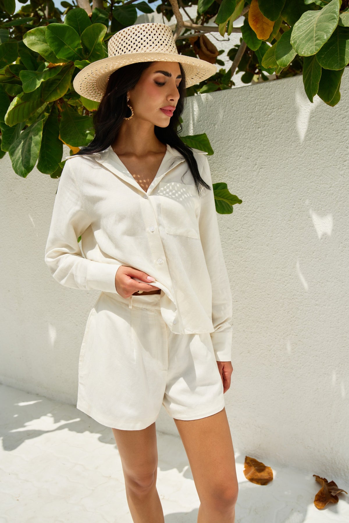 Linen Shorts Set