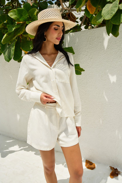 Linen Shorts Set