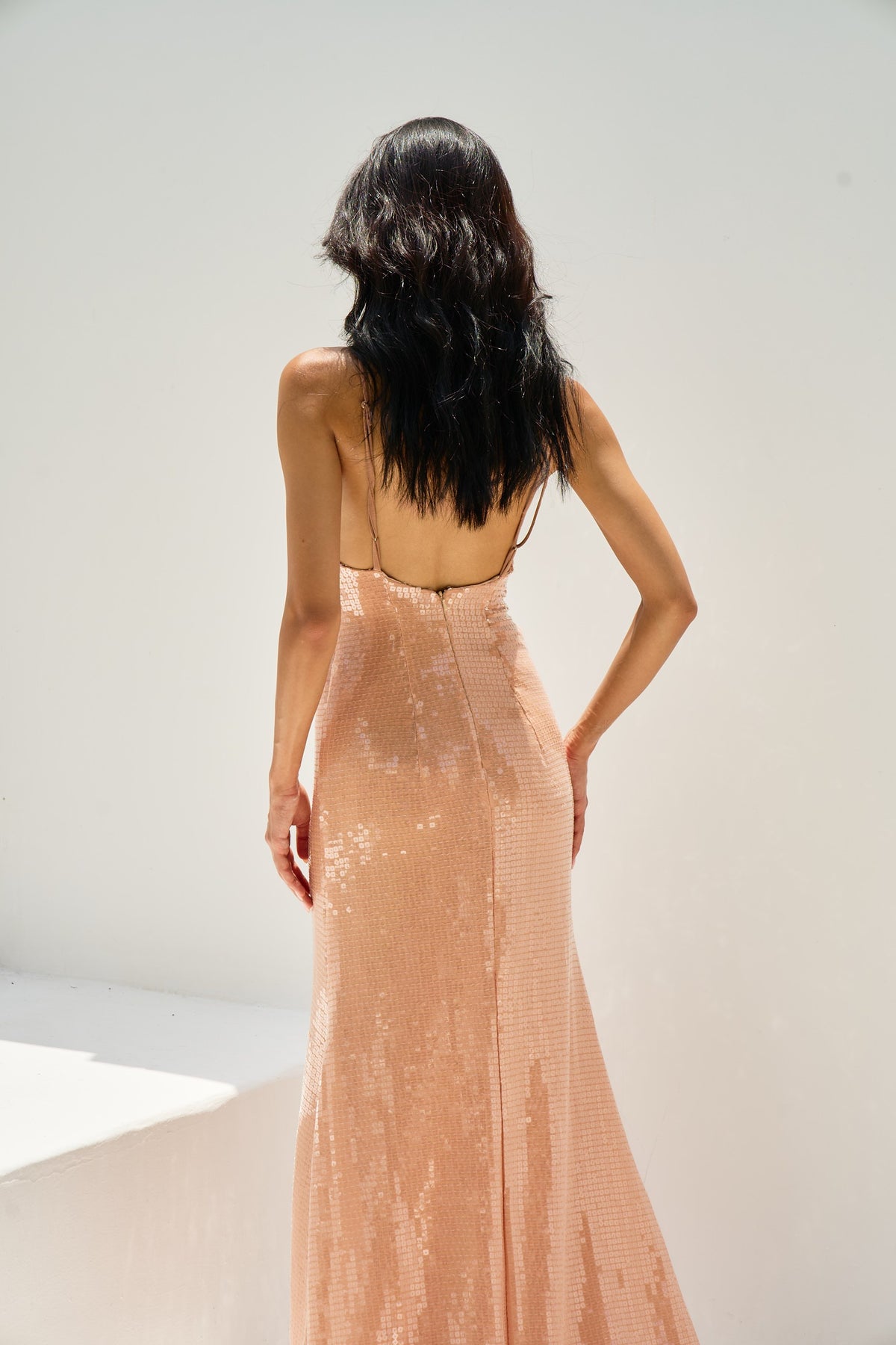 Champagne Sequin Gown