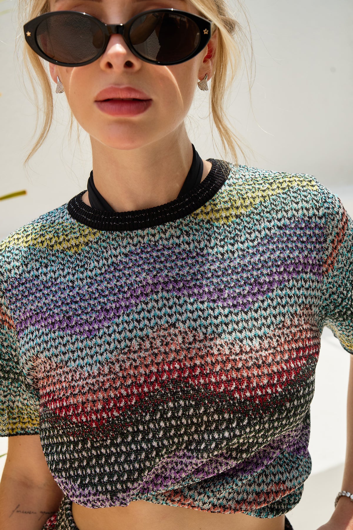 Knitted Short-colorful Set