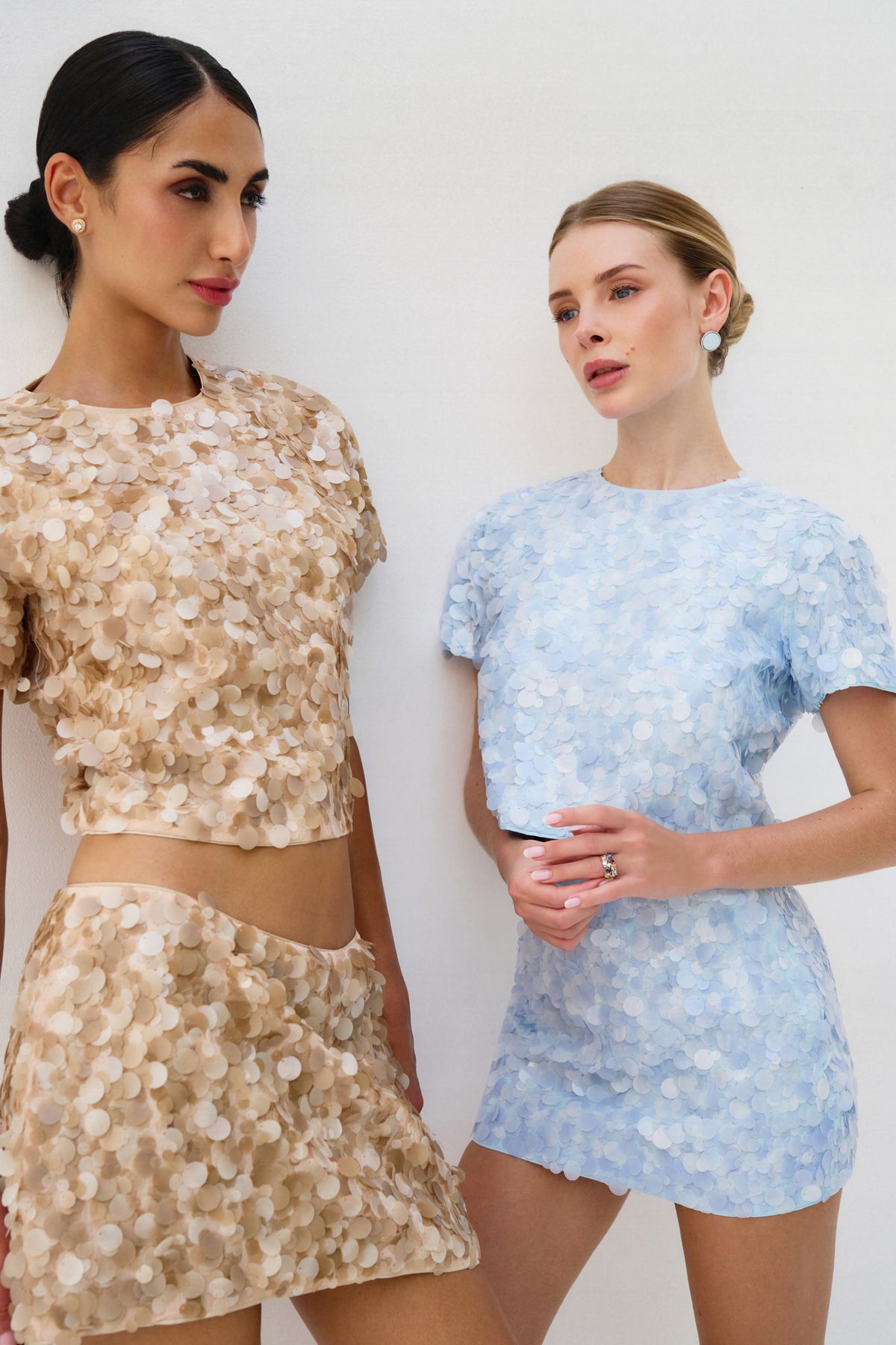 Sequin Skirt and Shirt Set