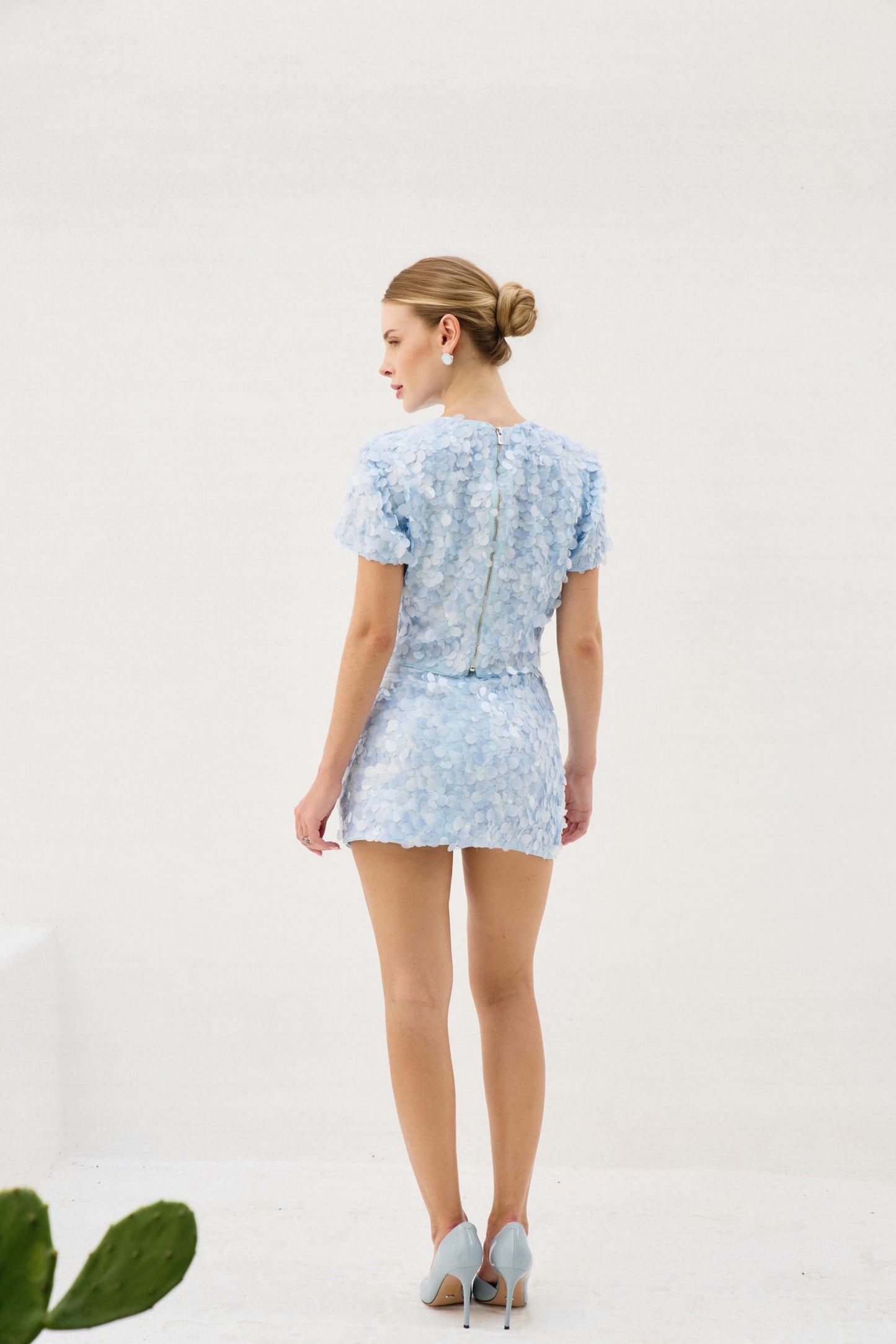 Sequin Skirt and Shirt Set