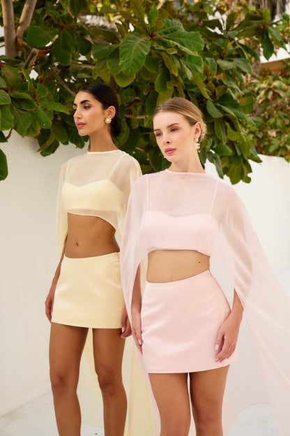 Chiffon Cape & Viscose Mini Set