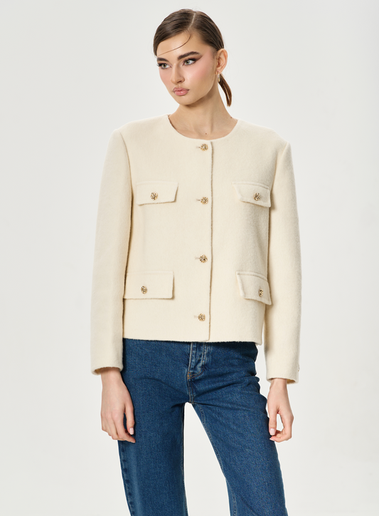 Wool Blazer Off White
